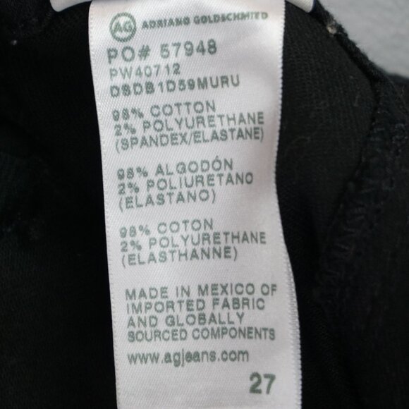 New AG Anisten High Rise Boot Cut Jeans in Black Mureau size 27 - Picture 16 of 16